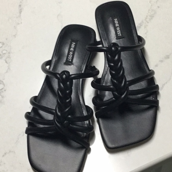 Nine West Shoes - Nine West Black Sandals with Braided Straps